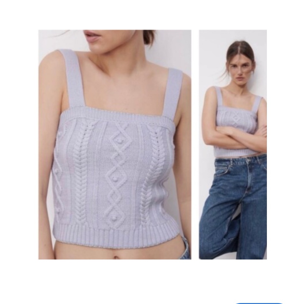 Zara cable knit crop top